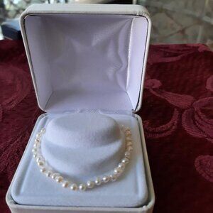 14K Gold Madi K 3-4mm Cultured Pearl Bracelet 6 inch NEW